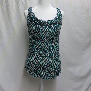 Women’s Dressy Sleeveless Mint/Black Blouse
